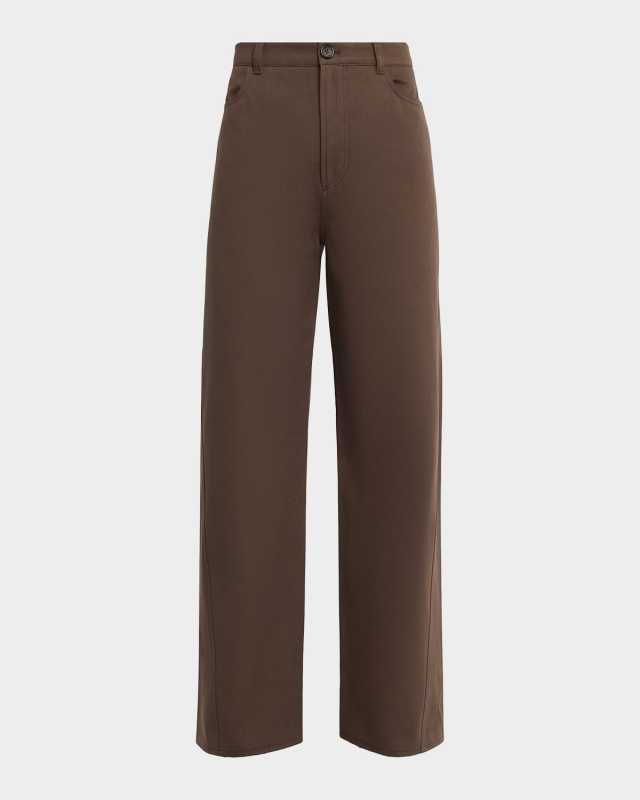 Relaxed Twisted Cotton Trousers